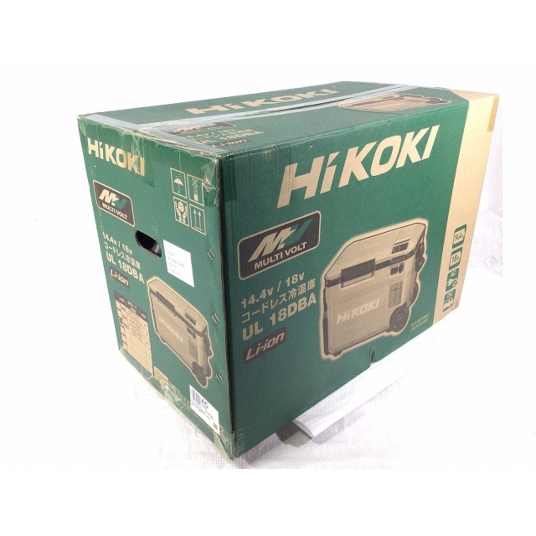 日立(ヒタチ)の☆未使用品☆ HiKOKI ハイコーキ 18V コードレス冷温庫 UL18DBA(WMBZ) サンドベージュ 保冷温庫 アウトドア キャンプ 電動工具 88086 自動車/バイクのバイク(工具)の商品写真