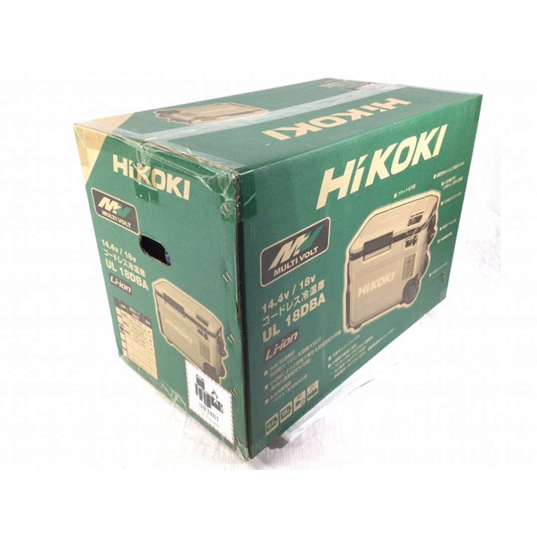 日立(ヒタチ)の☆未使用品☆ HiKOKI ハイコーキ 18V コードレス冷温庫 UL18DBA(WMBZ) サンドベージュ 保冷温庫 アウトドア キャンプ 電動工具 88086 自動車/バイクのバイク(工具)の商品写真