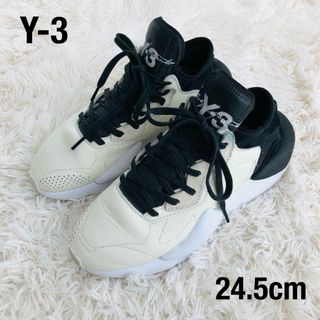 ワイスリー(Y-3)のY-3ワイスリーKAIWAカイワレザースニーカークリーム色×黒×白24.5cm(スニーカー)