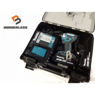 マキタ(Makita)の☆比較的綺麗☆makita マキタ 18V 充電式インパクトドライバー TD173DRGX 青/ブルー バッテリー2個(18V 6.0Ah) 充電器 ケース 88174(工具)