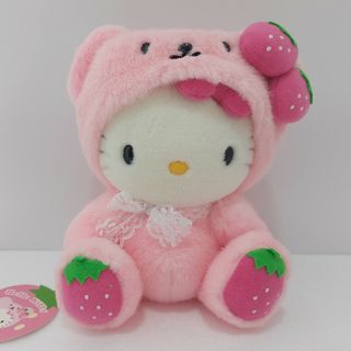 サンリオ(サンリオ)のレア　サンリオ　Sanrio　ハローキティ　キティ　苺　いちご　クマ　ぬいぐるみ(ぬいぐるみ)