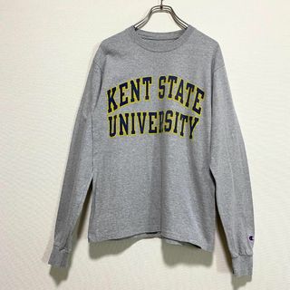 チャンピオン(Champion)のアメリカ古着　ケント大学　カレッジプリント　長袖　Tシャツ　ロンT　P484(Tシャツ/カットソー(七分/長袖))