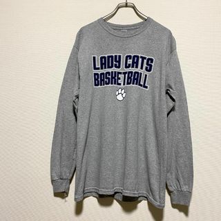 ギルタン(GILDAN)のアメリカ古着　lady cats バスケットボール　カレッジ物　ロンT　J272(Tシャツ/カットソー(七分/長袖))