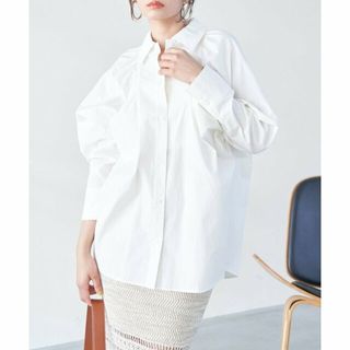 ヴィス(ViS)の【ホワイト系（11）】【洗える】モモンガビックシルエットシャツ(シャツ/ブラウス(長袖/七分))