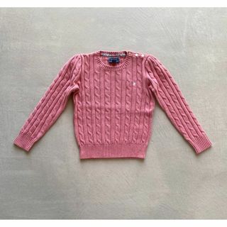 ポロラルフローレン(POLO RALPH LAUREN)のポロラルフローレン ガールズ コットンニット ピンク 6X (y147)(ニット)