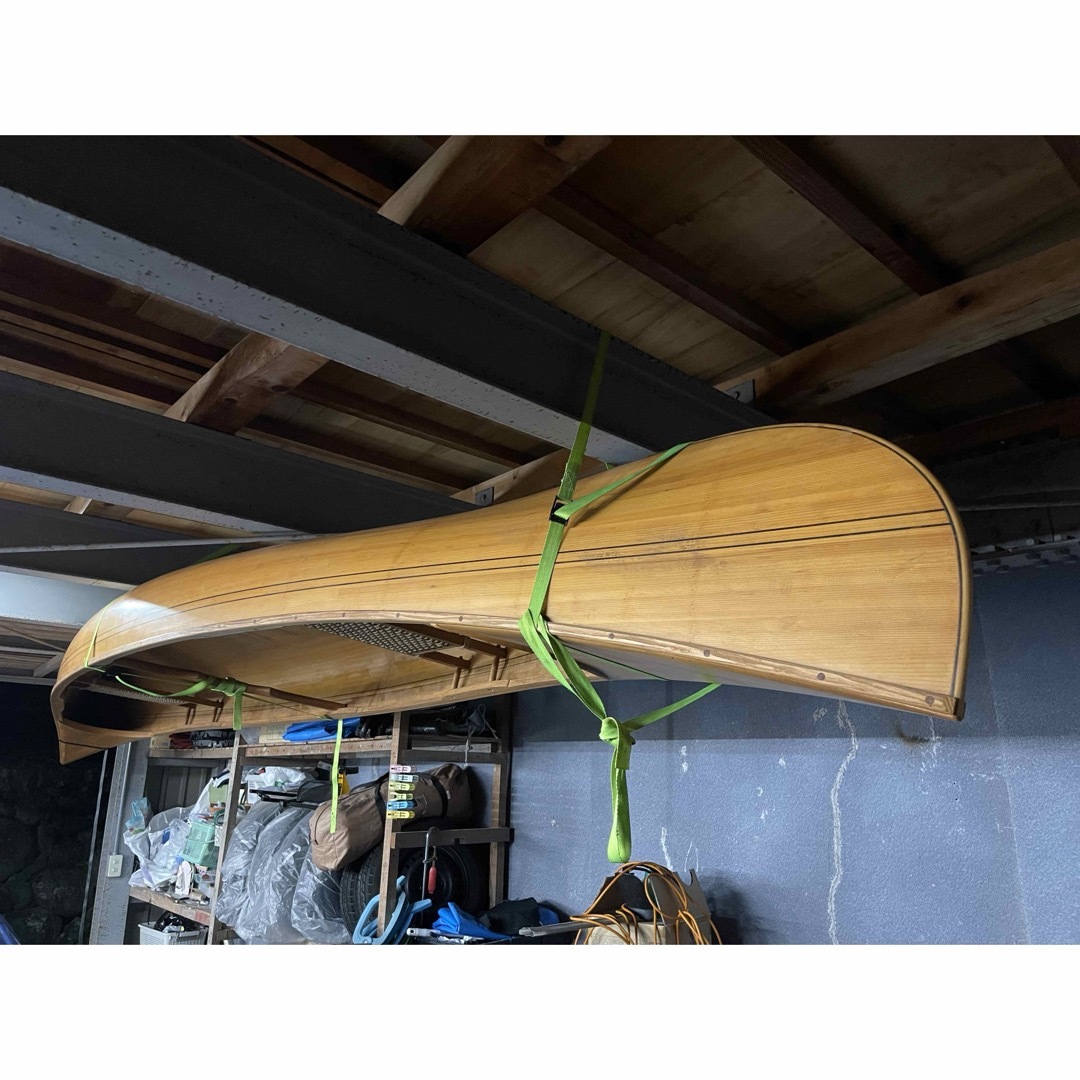 カナディアンカヌー木製　全長約485cm程 スポーツ/アウトドアのスポーツ/アウトドア その他(その他)の商品写真
