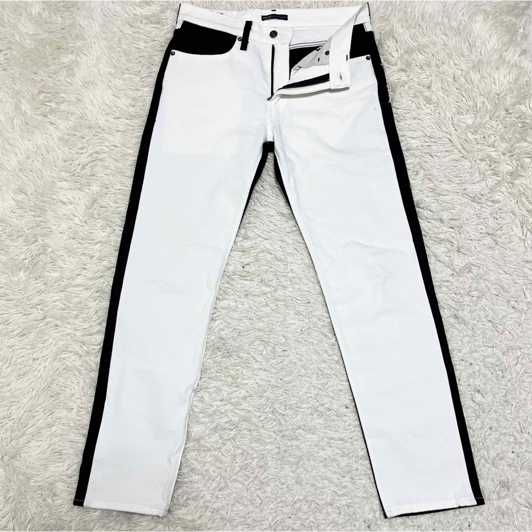 Levi's(リーバイス)の良品 リーバイス 502 バイカラー モノトーン 白 黒 テーパード ビッグE メンズのパンツ(デニム/ジーンズ)の商品写真