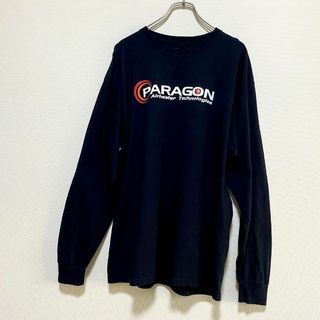 アメリカ古着　PARAGON　長袖　Ｔシャツ　ロンＴ　企業ロゴ　J1063(Tシャツ/カットソー(七分/長袖))