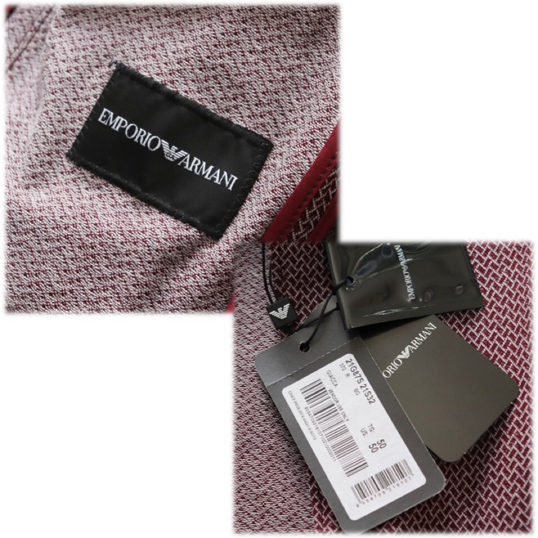 Emporio Armani(エンポリオアルマーニ)の《エンポリオアルマーニ》新品 檜垣柄 2Bアンコンジャケット 50(XL) メンズのジャケット/アウター(テーラードジャケット)の商品写真