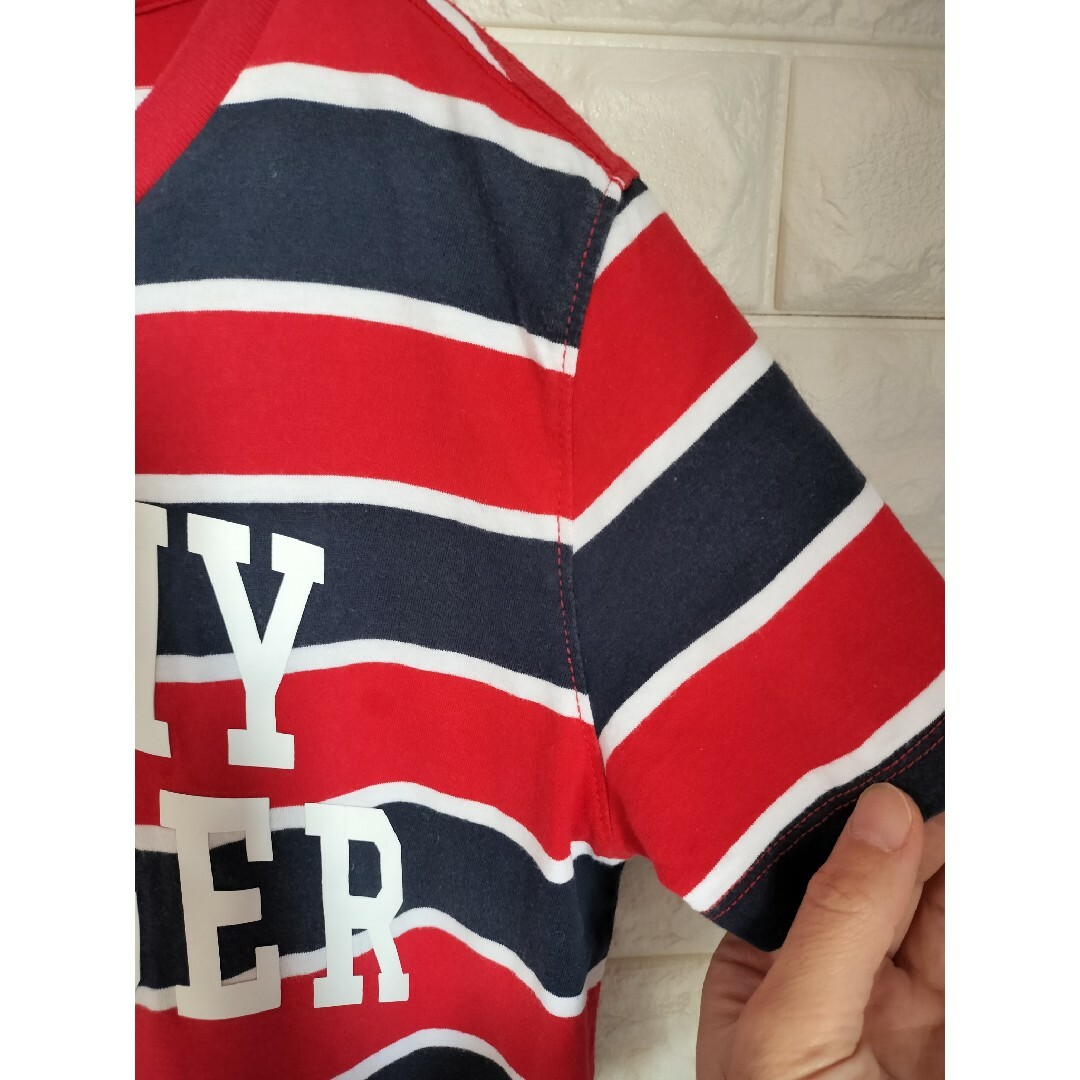 TOMMY HILFIGER(トミーヒルフィガー)のトミーヒルフィガー　ボーダーTシャツ　164 メンズのトップス(Tシャツ/カットソー(半袖/袖なし))の商品写真