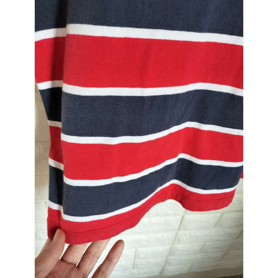 TOMMY HILFIGER(トミーヒルフィガー)のトミーヒルフィガー　ボーダーTシャツ　164 メンズのトップス(Tシャツ/カットソー(半袖/袖なし))の商品写真