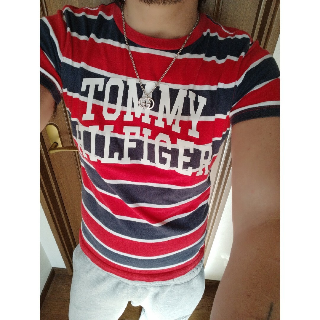 TOMMY HILFIGER(トミーヒルフィガー)のトミーヒルフィガー　ボーダーTシャツ　164 メンズのトップス(Tシャツ/カットソー(半袖/袖なし))の商品写真