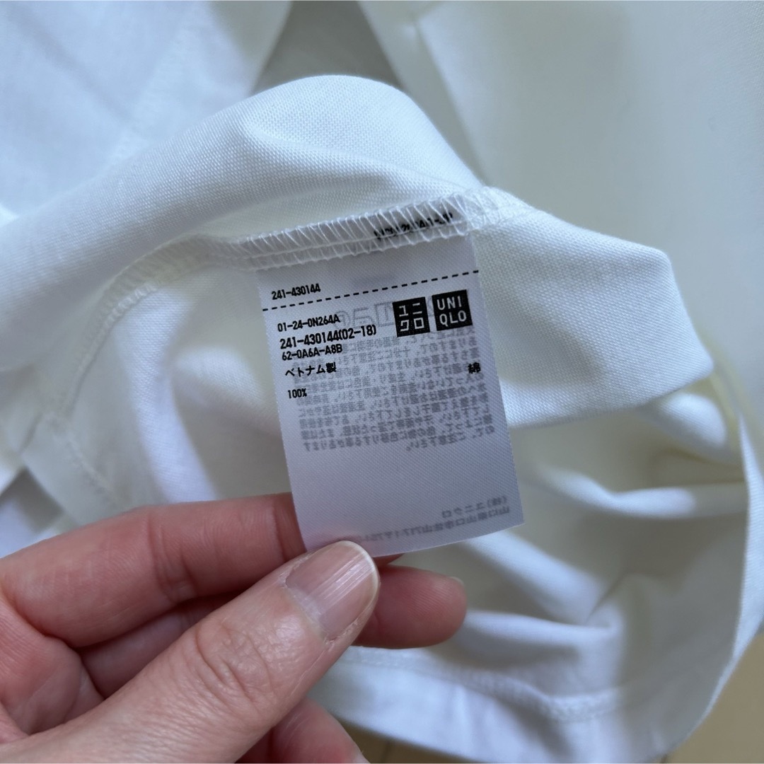 UNIQLO(ユニクロ)の最終値下げ【新品】UNIQLO(ユニクロ)マーゼライズコットンキーネックTシャツ レディースのトップス(シャツ/ブラウス(半袖/袖なし))の商品写真