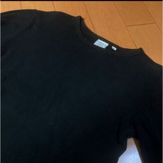 アヴィレックス(AVIREX)のAVIREXブラックサーマルコットンカットソ(Tシャツ/カットソー(七分/長袖))