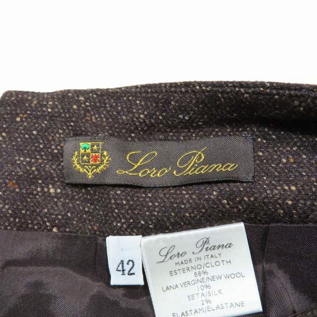 LORO PIANA(ロロピアーナ)の美品 ロロピアーナ Loro Piana セミタイトスカート ハーフ レディースのスカート(ひざ丈スカート)の商品写真