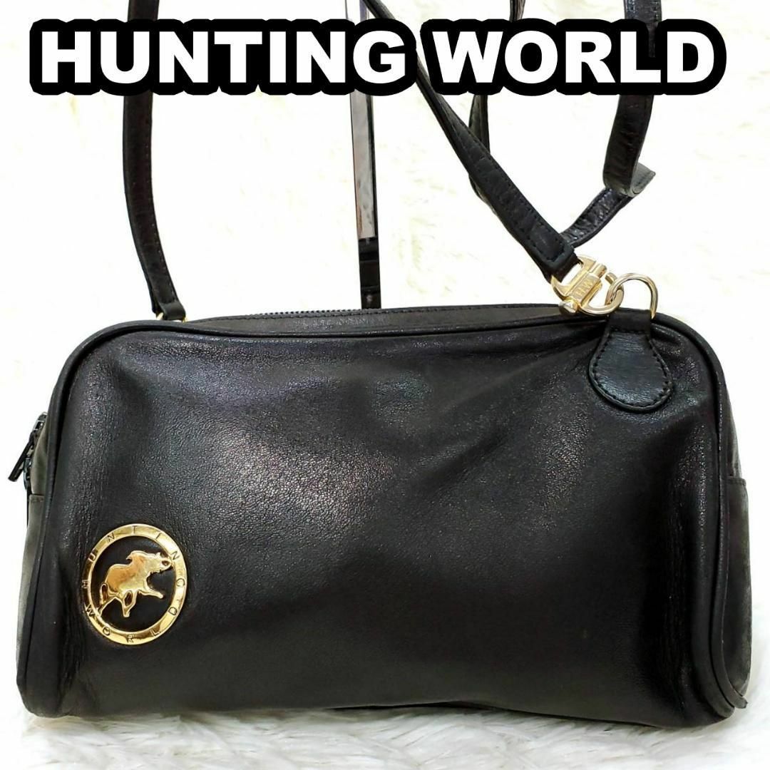 HUNTING WORLD(ハンティングワールド)のハンティングワールド　ショルダーバッグ　金具　レディース　ロゴ　トリケラトプス レディースのバッグ(ショルダーバッグ)の商品写真