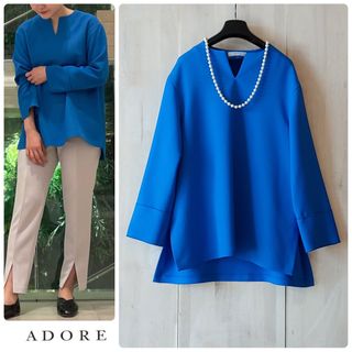 アドーア(ADORE)の◆幻◆春物美品　定価3.5万円 ADORE クリアボンディングベーシックブラウス(シャツ/ブラウス(長袖/七分))