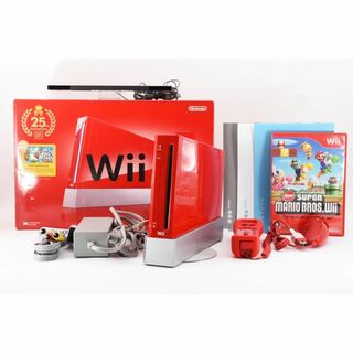 ウィー(Wii)の✨箱付美品✨Wii本体 スーパーマリオ25周年仕様 ＋Wiiリモコン ヌンチャク(家庭用ゲーム機本体)