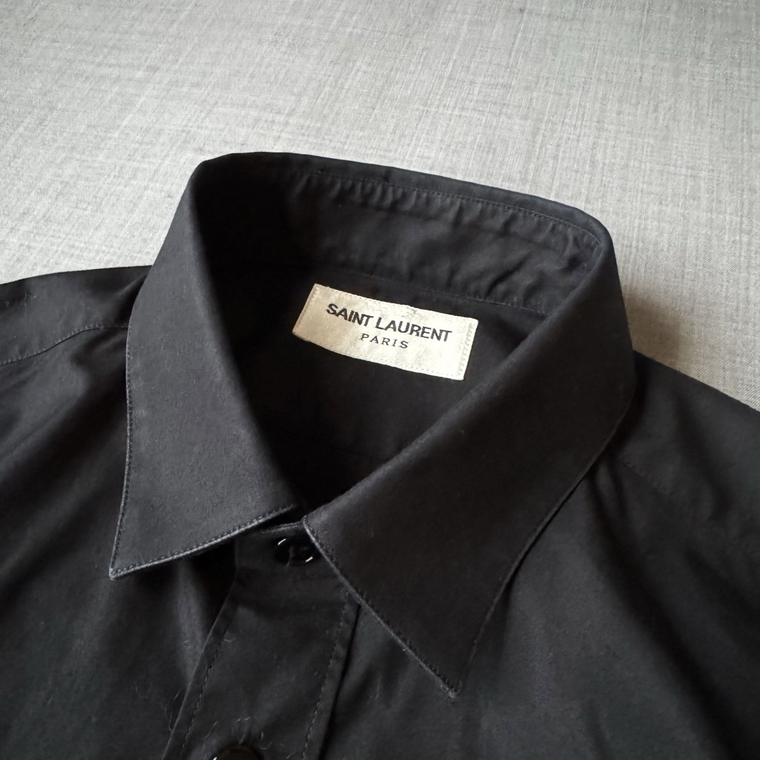 SAINT LAURENT 14SS エディ期 ドレスシャツ ブラック 37 SAINT LAURENT 14SS エディ期 ドレスシャツ ブラック 37