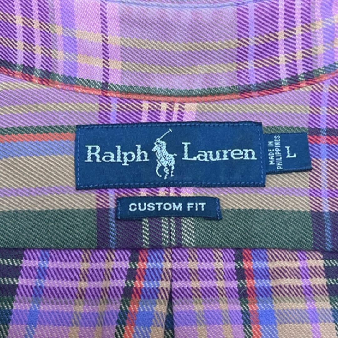Ralph Lauren(ラルフローレン)の90s-00s Ralph Lauren ラルフローレン チェックシャツ L メンズのトップス(Tシャツ/カットソー(七分/長袖))の商品写真