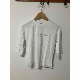 グローバルワーク(GLOBAL WORK)の白の七分丈カットソー(Tシャツ/カットソー)