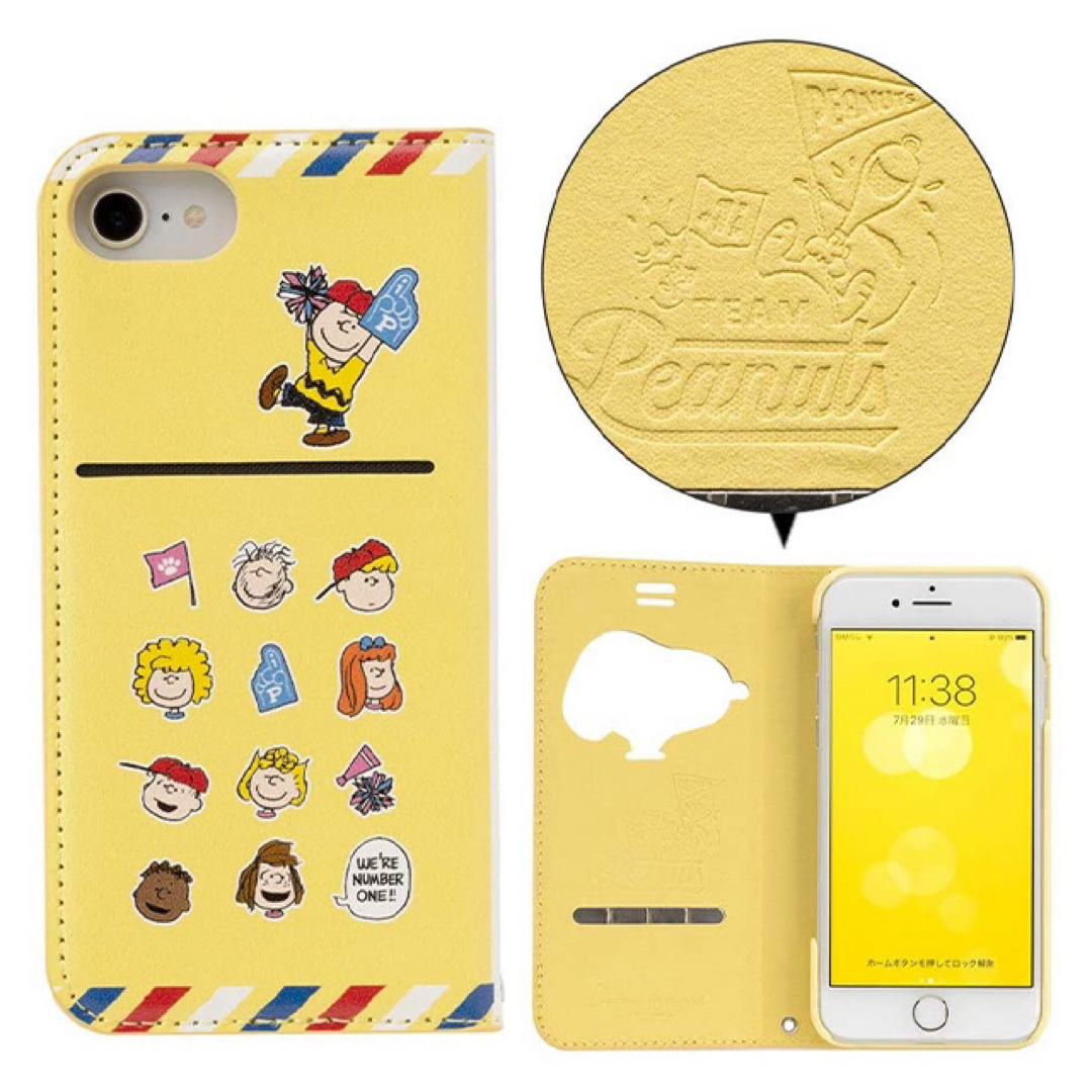 SNOOPY(スヌーピー)の新品 スヌーピー 窓付き 手帳型 ケース iPhoneSE（第2世代） スマホ/家電/カメラのスマホアクセサリー(iPhoneケース)の商品写真