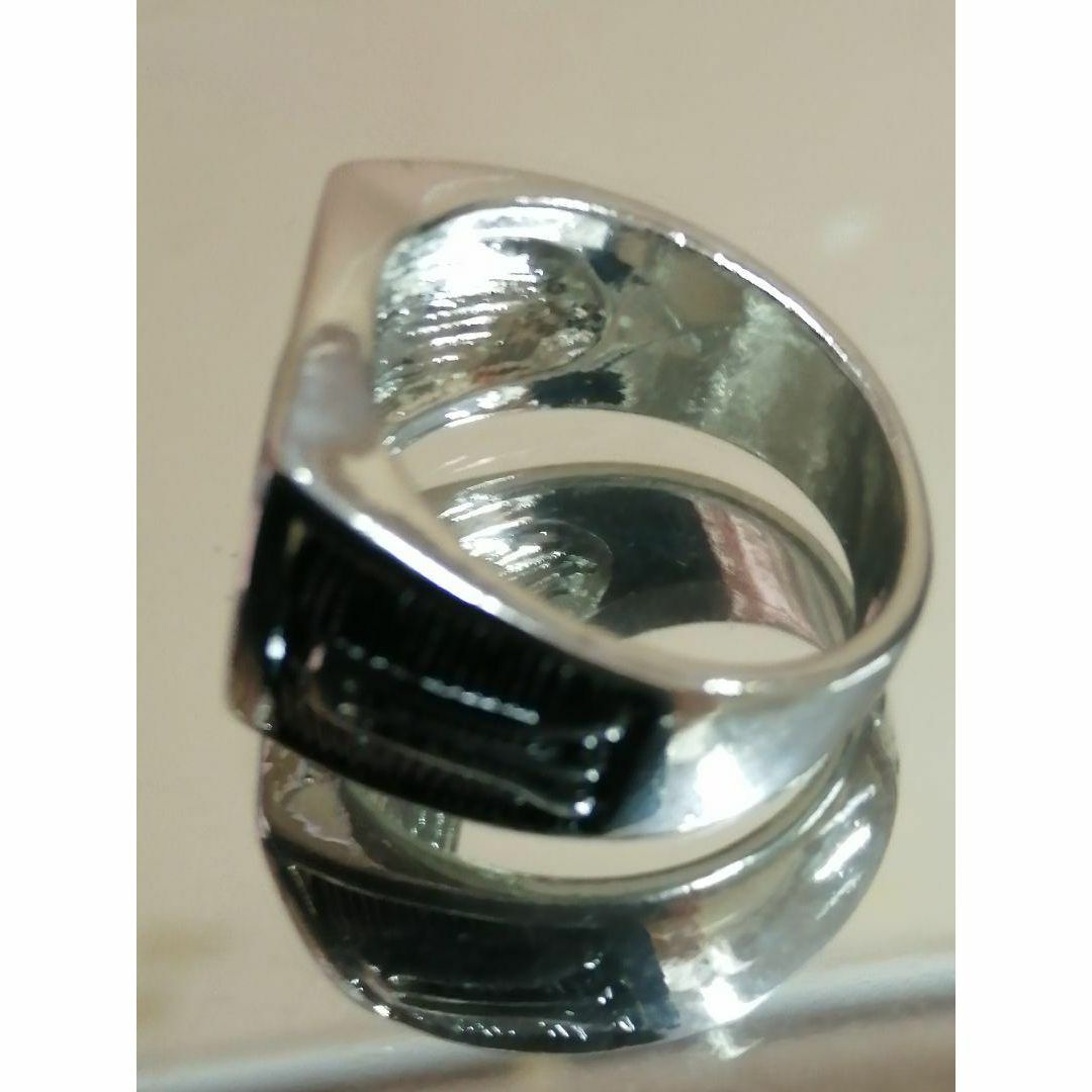 【R197】リング メンズ ブラック アクセサリー フリーメイソン指輪 22号 メンズのアクセサリー(リング(指輪))の商品写真