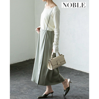 ノーブル(Noble)のh430_NOBLE 美品♪ラップエプロンスカート 38 ノーブル 2021SS(ロングスカート)