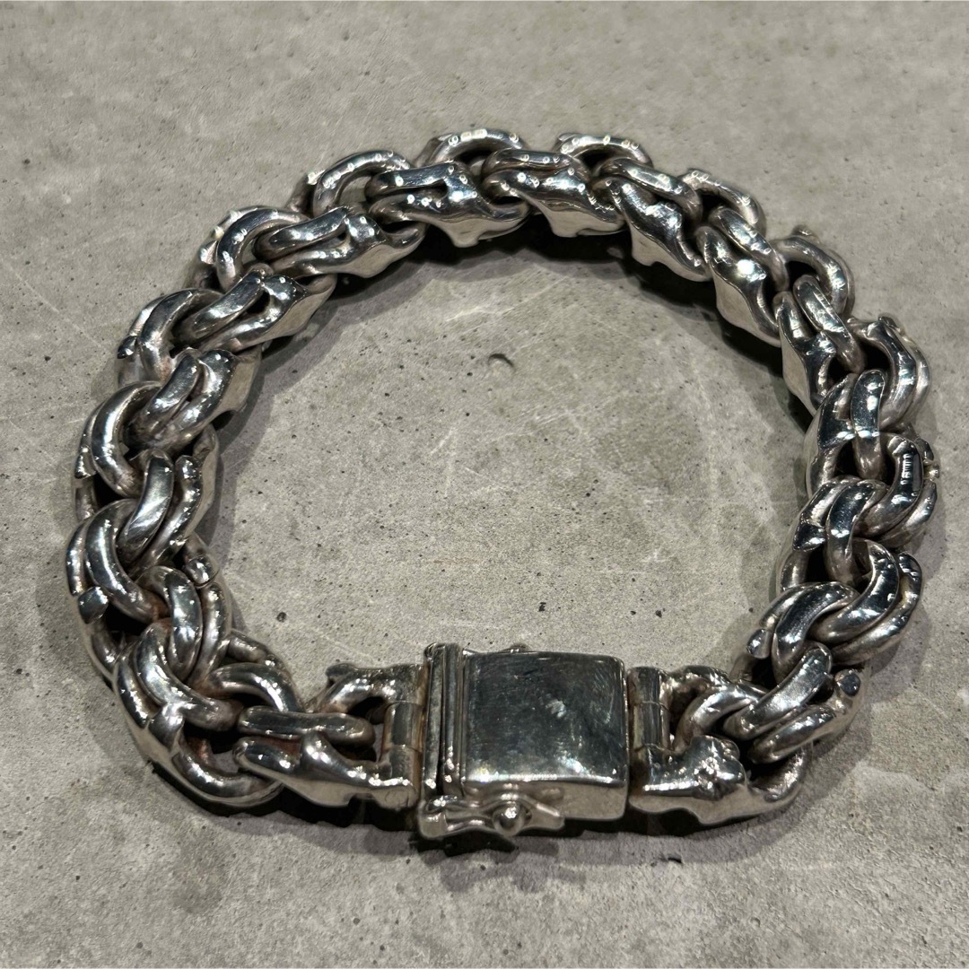 765 ヴィンテージ 925 シルバー ブレスレット ボールチェーン キューブ 765 ヴィンテージ 925 シルバー ブレスレット ボールチェーン キューブ