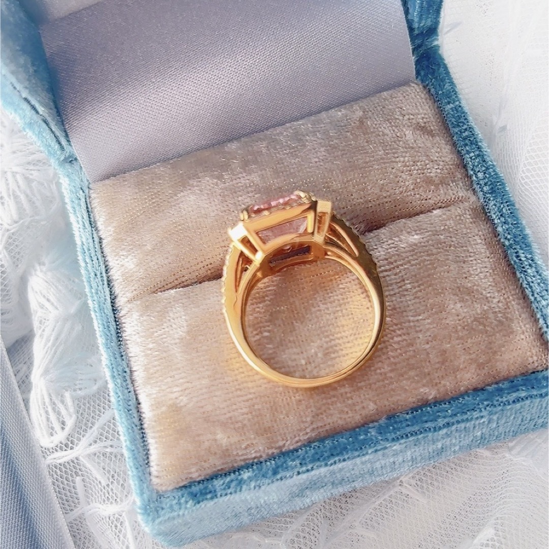 櫻井彩子様より購入　モルガナイト ダイヤ リング レディースのアクセサリー(リング(指輪))の商品写真