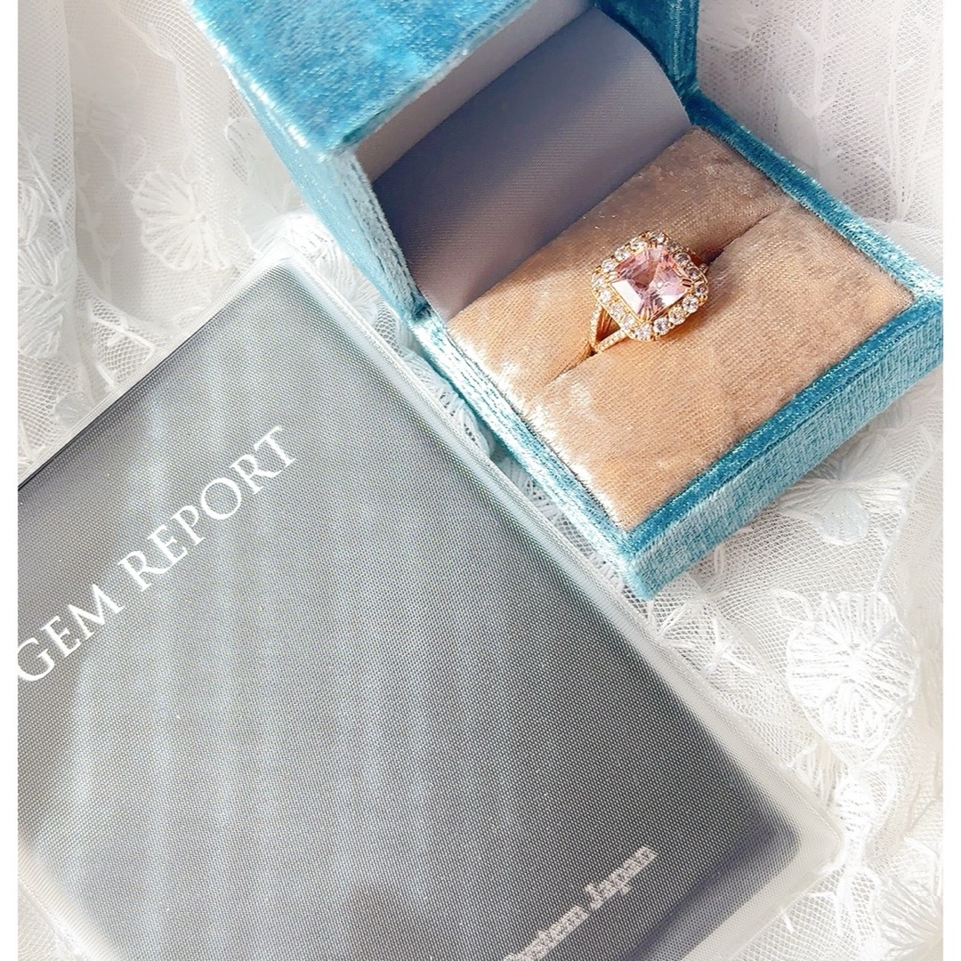 櫻井彩子様より購入　モルガナイト ダイヤ リング レディースのアクセサリー(リング(指輪))の商品写真