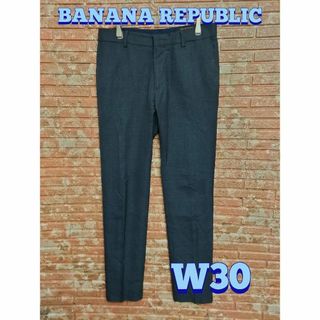 バナナリパブリック(Banana Republic)のバナナリパブリック スリムフィット スラックスパンツ  ブルー W30(スラックス)