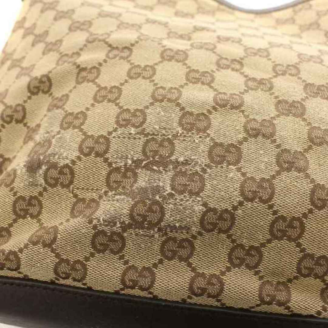 Gucci(グッチ)のグッチ GGキャンバス トートバッグ キャンバス レザー 茶 106242 レディースのバッグ(トートバッグ)の商品写真