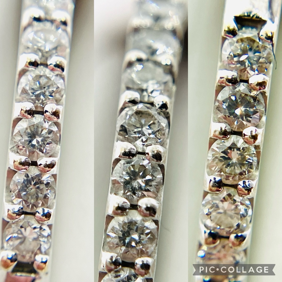 K18WG ダイヤモンド ハーフエタニティー リング D:0.22ct レディースのアクセサリー(リング(指輪))の商品写真