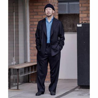 エディフィス(EDIFICE)の美品 LE WOOL DOUBLE JACKET サイズ１ グレー(テーラードジャケット)