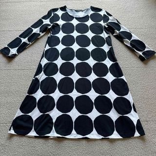 マリメッコ(marimekko)の美品 marimekko キヴェット カットソーワンピース XS(ひざ丈ワンピース)