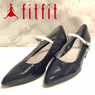 フィットフィット(fitfit)の【試着のみ！エナメル！脚長効果！】fitfitポインテッドトゥパンプス！(ハイヒール/パンプス)