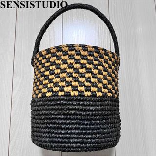 ユナイテッドアローズ(UNITED ARROWS)のSENSISTUDIO 美品　かごバッグ　バスケットバッグ　センシスタジオ(かごバッグ/ストローバッグ)