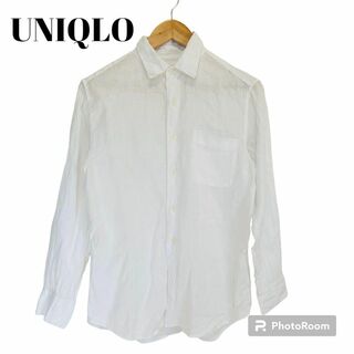 UNIQLO - 【美品】UNIQLO プレミアムリネンシャツ　白　Sサイズ　ユニセックス
