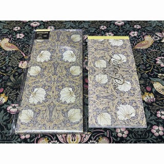 ウィリアム・モリス(William Morris)の新品、未使用☆ ウィリアムモリス 長形封筒  一筆箋 セット　るりはこべ(その他)