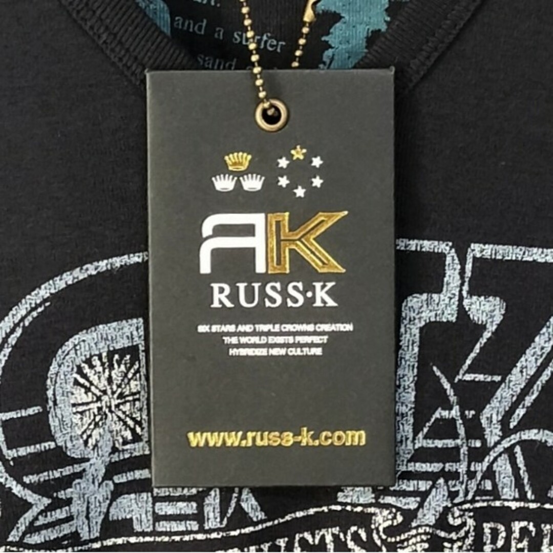 RUSS・K(ラスケー)の【未使用品タグ付き】ラスケー RUSS·K 両面 アームプリント ロンT メンズのトップス(Tシャツ/カットソー(七分/長袖))の商品写真