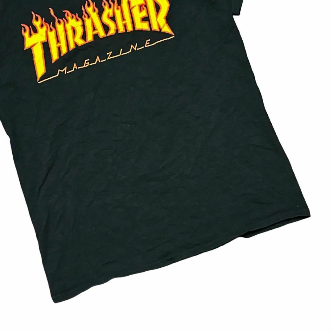 THRASHER(スラッシャー)のスラッシャー 半袖Tシャツ 炎 スペードタグ ブラック US古着 v36 メンズのトップス(Tシャツ/カットソー(半袖/袖なし))の商品写真