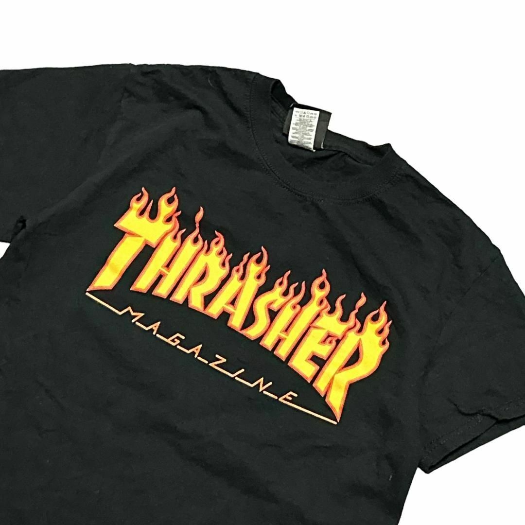 THRASHER(スラッシャー)のスラッシャー 半袖Tシャツ 炎 スペードタグ ブラック US古着 v37 メンズのトップス(Tシャツ/カットソー(半袖/袖なし))の商品写真