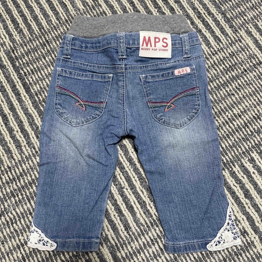 MPS(エムピーエス)のサイズ100㎝　デニムハーフパンツ　女の子　ＭＰＳ　Right-on キッズ/ベビー/マタニティのキッズ服女の子用(90cm~)(パンツ/スパッツ)の商品写真