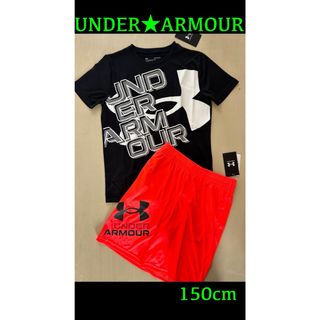 プーマ(PUMA)の新品タグ付き　150㎝　UNDERARMOURアンダーアーマーセットアップ　(Tシャツ/カットソー)