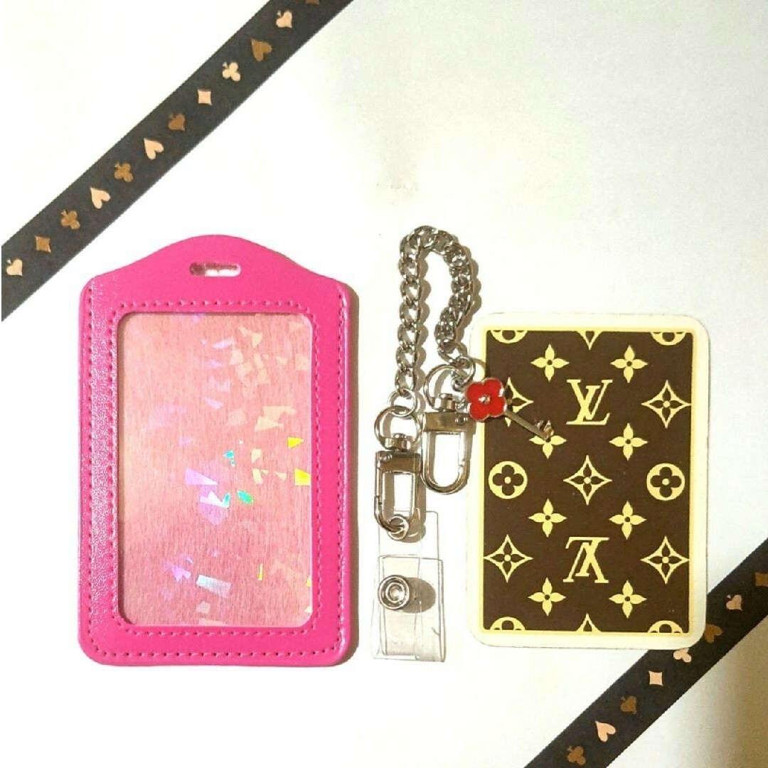 LOUIS VUITTON(ルイヴィトン)の希少♥♣LOUIS VUITTON♠♦モノグラムトランプ１枚　新品パスケース付⑭ レディースのファッション小物(パスケース/IDカードホルダー)の商品写真