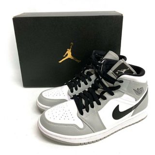 ナイキ(NIKE)の★NIKE ナイキ 554724-092 AIR JORDAN 1 MID ホワイト×グレー size26cm(スニーカー)