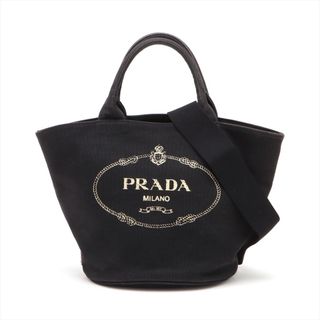 PRADA - プラダ カナパ キャンバス  ブラック レディース トートバッグ