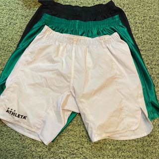 アスレタ(ATHLETA)のサッカー短パン　アスレタホワイト　ブラック　グリーン(パンツ/スパッツ)