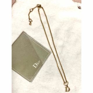 ディオール(Dior)の【ディオール】ロゴネックレス【ゴールド色】(ネックレス)